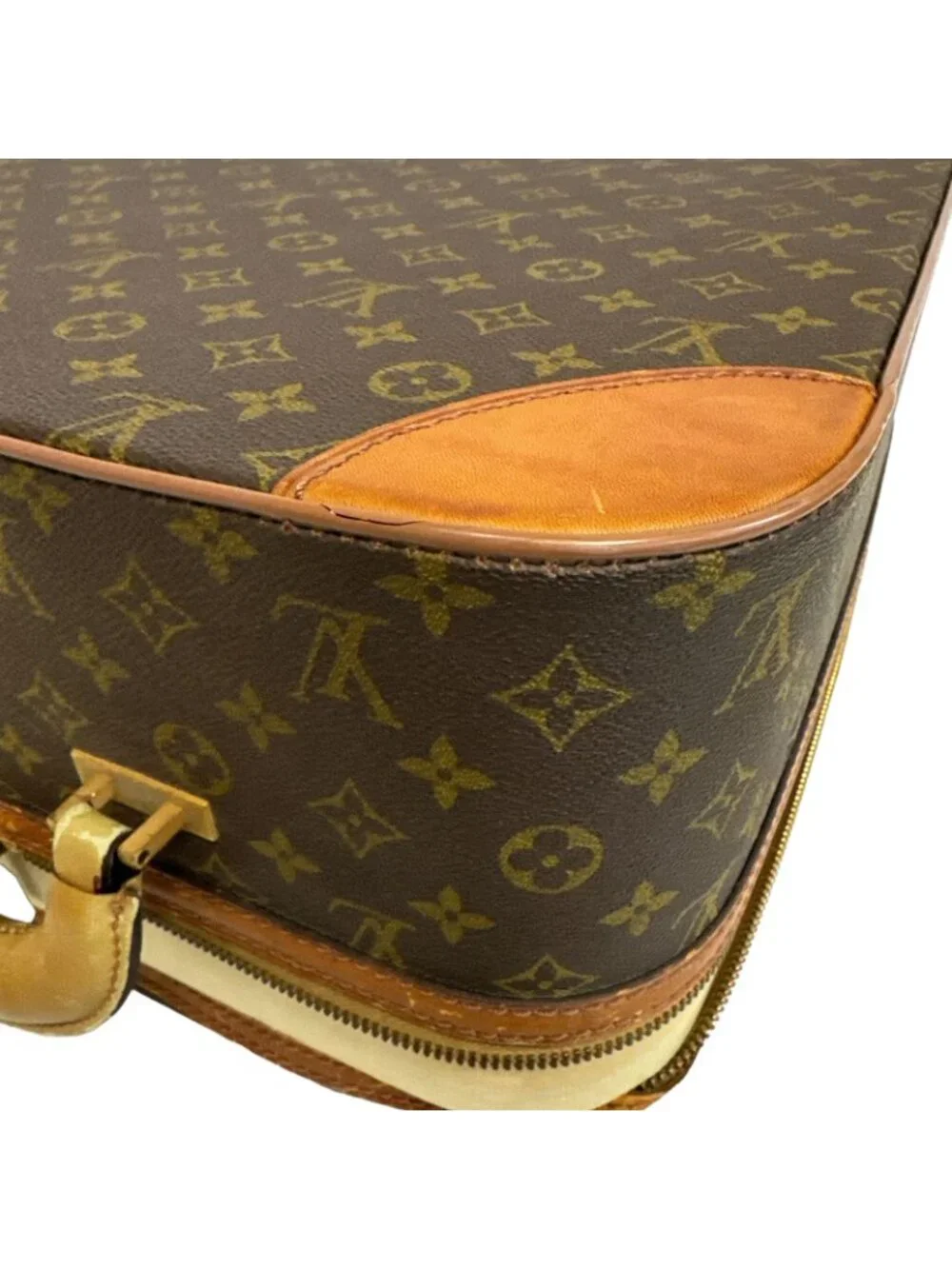 Louis Vuitton Stratos Mini Trunk Case Monogram Canvas Leather Brown